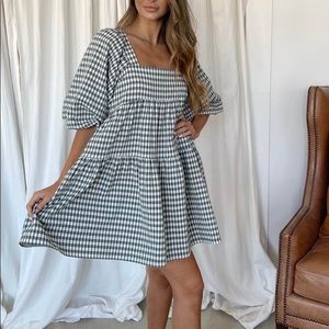 SNDYS ESTEE SHORT DRESS - OLIVE GREEN (Worn ONCE!)